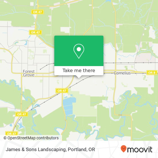 James & Sons Landscaping map