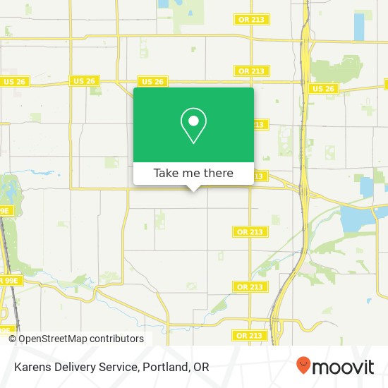 Mapa de Karens Delivery Service