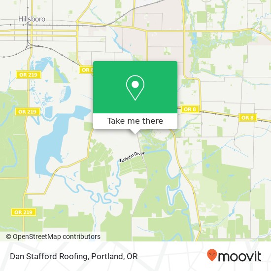 Dan Stafford Roofing map