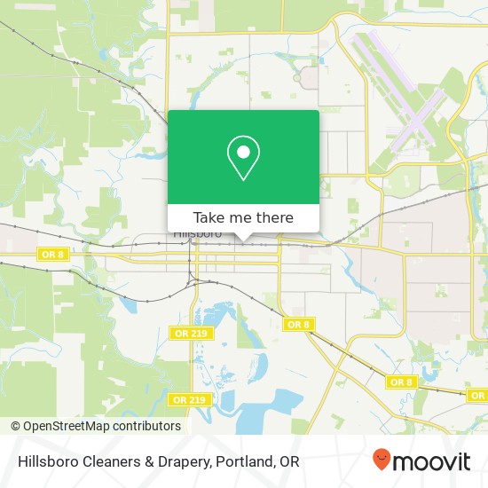 Hillsboro Cleaners & Drapery map