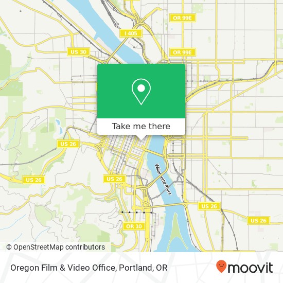 Mapa de Oregon Film & Video Office
