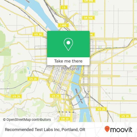 Recommended Test Labs Inc map