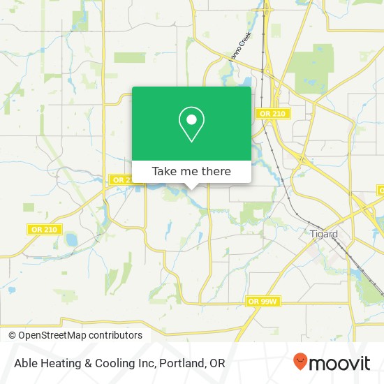 Able Heating & Cooling Inc map