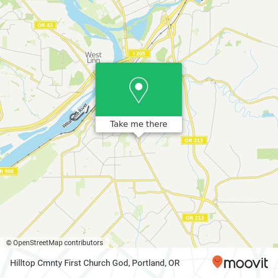 Mapa de Hilltop Cmnty First Church God