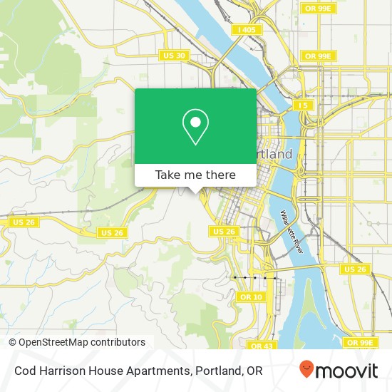 Mapa de Cod Harrison House Apartments