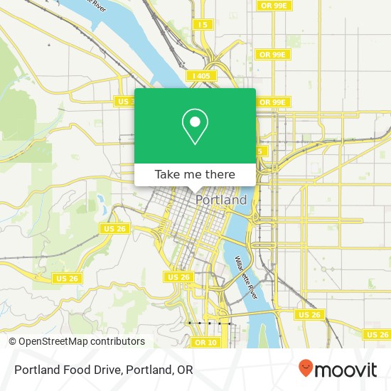 Portland Food Drive map