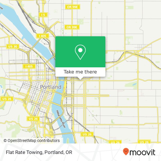 Flat Rate Towing map
