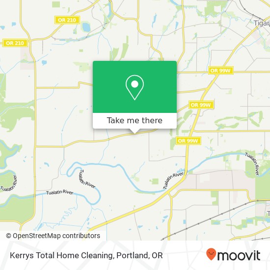 Kerrys Total Home Cleaning map