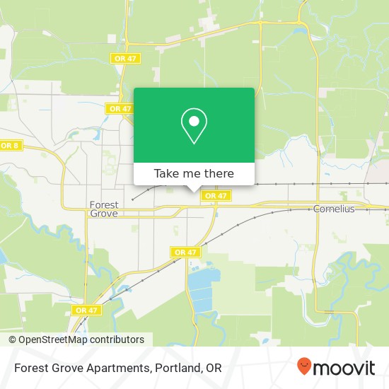 Forest Grove Apartments map