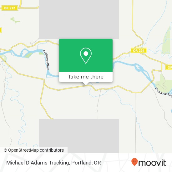 Michael D Adams Trucking map