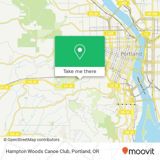 Mapa de Hampton Woods Canoe Club