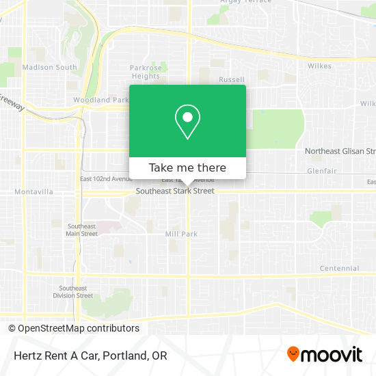 Mapa de Hertz Rent A Car