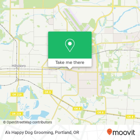 A's Happy Dog Grooming map
