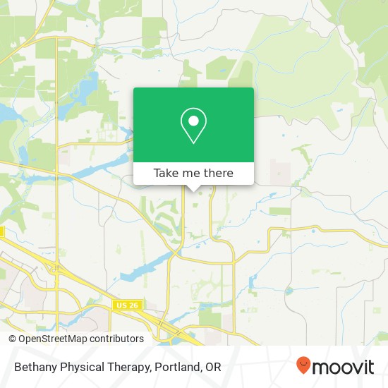 Mapa de Bethany Physical Therapy