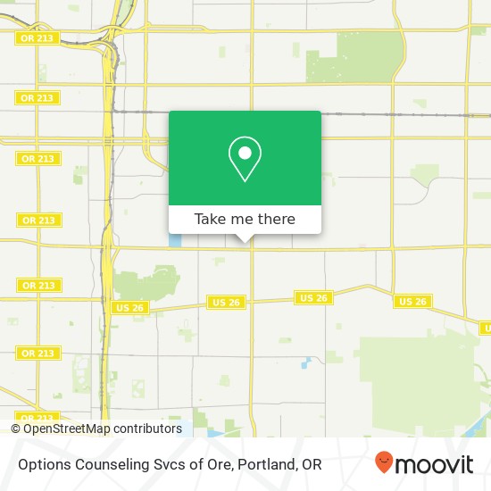 Options Counseling Svcs of Ore map