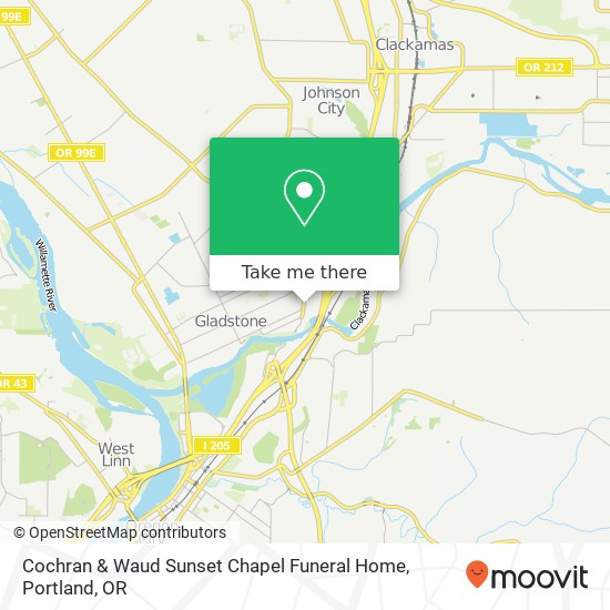 Mapa de Cochran & Waud Sunset Chapel Funeral Home