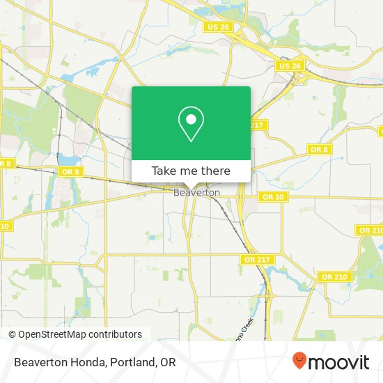 Mapa de Beaverton Honda