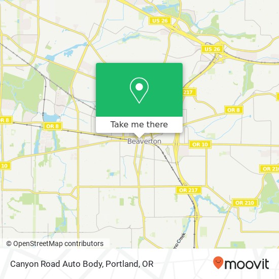 Canyon Road Auto Body map