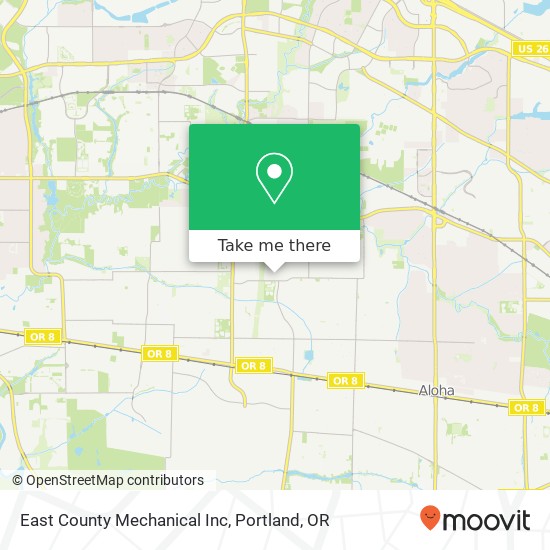 Mapa de East County Mechanical Inc