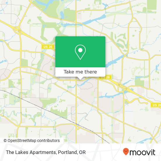 The Lakes Apartments map