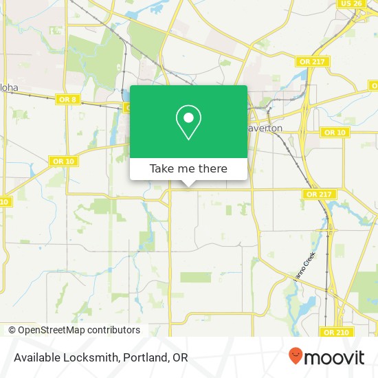 Mapa de Available Locksmith