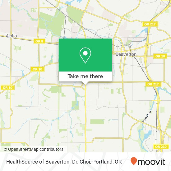 HealthSource of Beaverton- Dr. Choi map