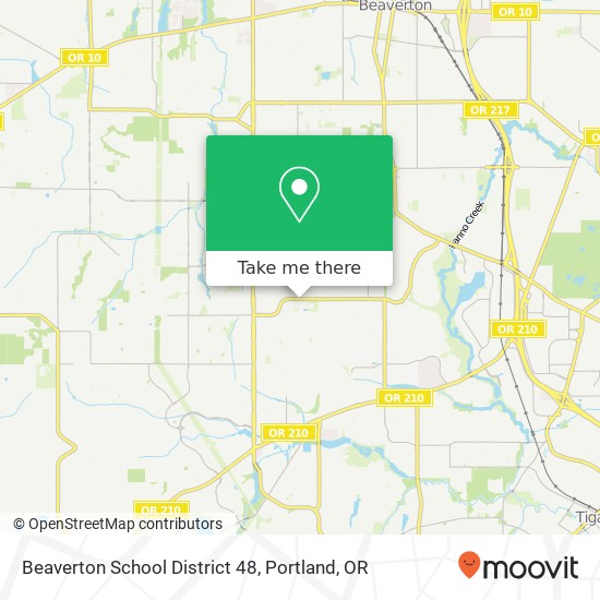 Mapa de Beaverton School District 48