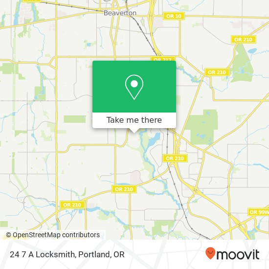 24 7 A Locksmith map