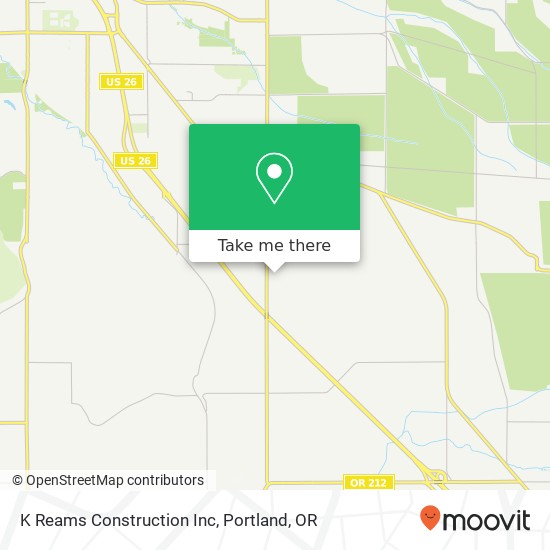 K Reams Construction Inc map