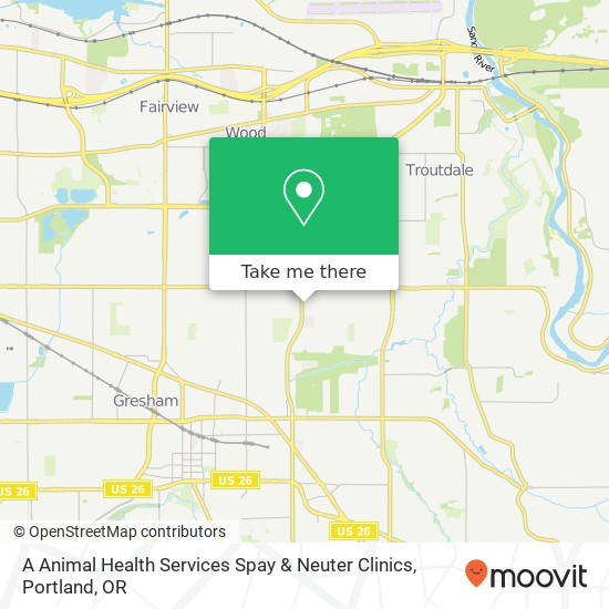 A Animal Health Services Spay & Neuter Clinics map