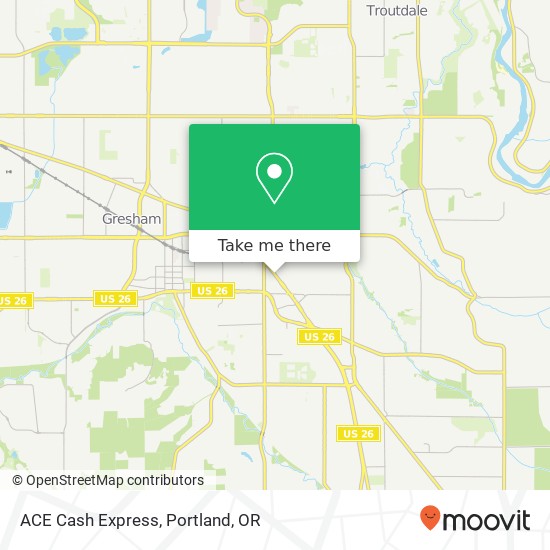 ACE Cash Express map