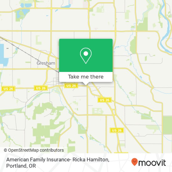 American Family Insurance- Ricka Hamilton map