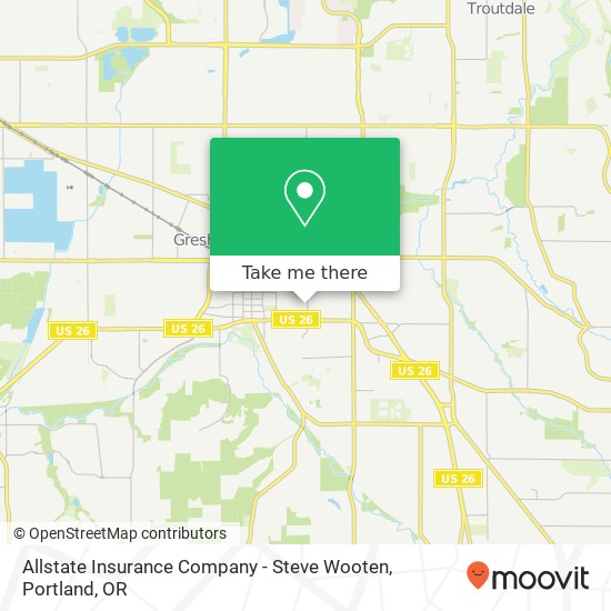 Allstate Insurance Company - Steve Wooten map