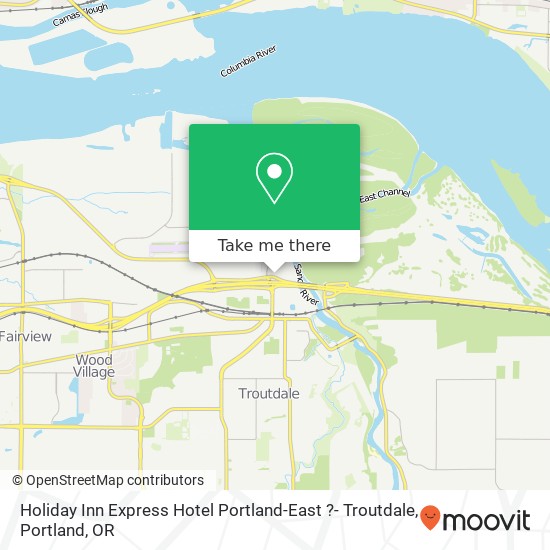 Mapa de Holiday Inn Express Hotel Portland-East ?- Troutdale