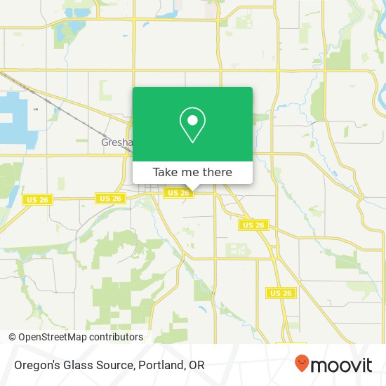 Mapa de Oregon's Glass Source