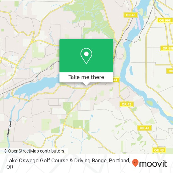 Lake Oswego Golf Course & Driving Range map