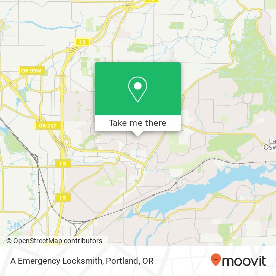 A Emergency Locksmith map