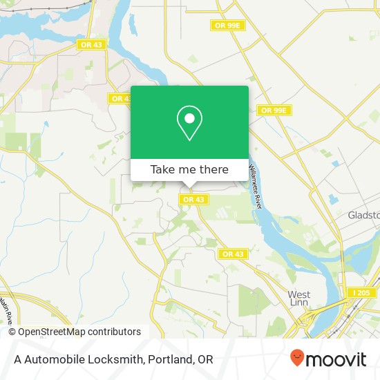 A Automobile Locksmith map