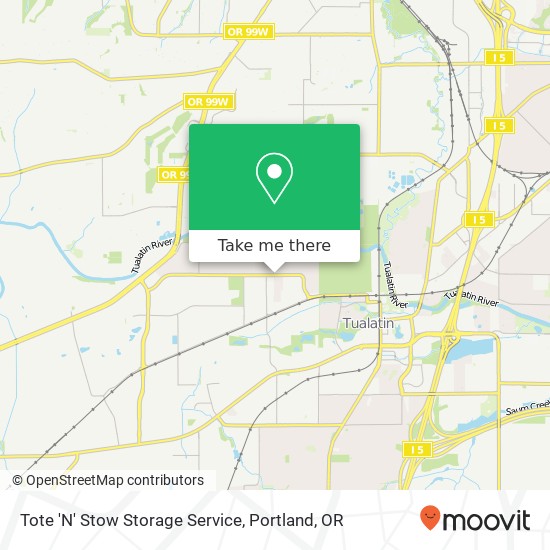 Mapa de Tote 'N' Stow Storage Service