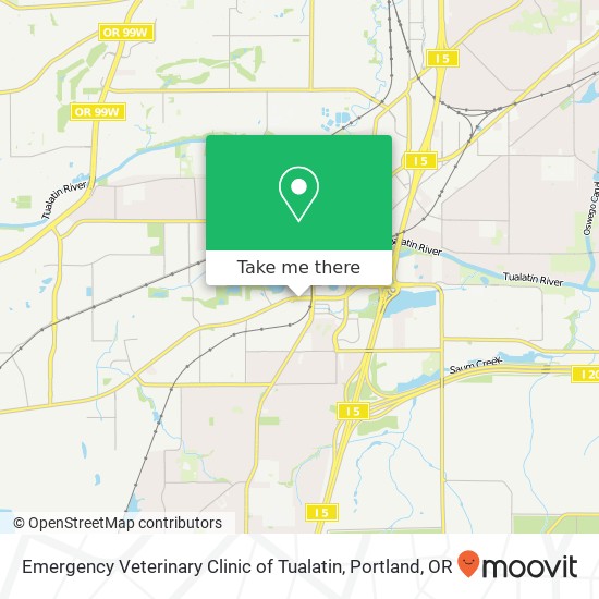 Mapa de Emergency Veterinary Clinic of Tualatin
