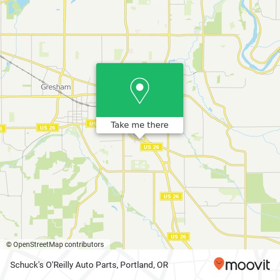 Schuck's O'Reilly Auto Parts map