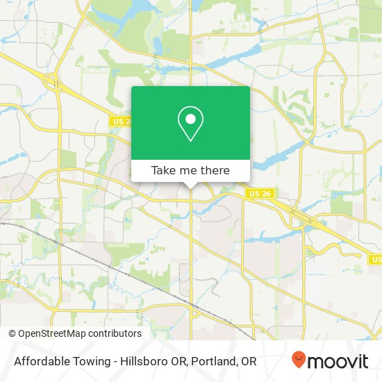 Mapa de Affordable Towing - Hillsboro OR