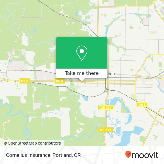 Cornelius Insurance map