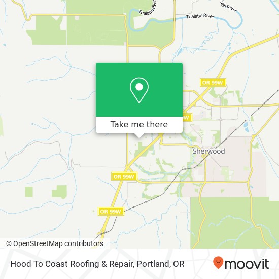 Mapa de Hood To Coast Roofing & Repair