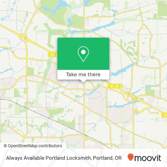 Always Available Portland Locksmith map