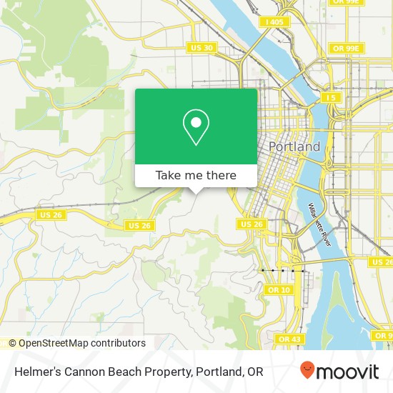 Mapa de Helmer's Cannon Beach Property