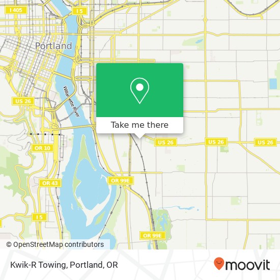 Kwik-R Towing map