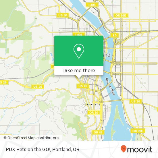 PDX Pets on the GO! map