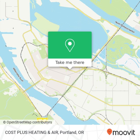 COST PLUS HEATING & AIR map