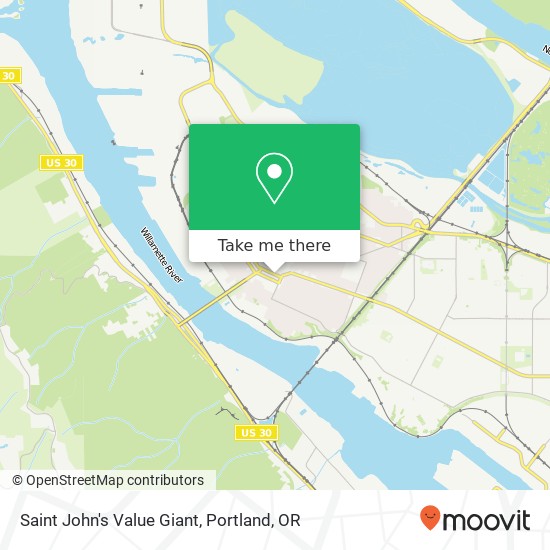 Mapa de Saint John's Value Giant